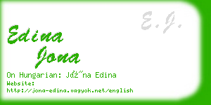 edina jona business card